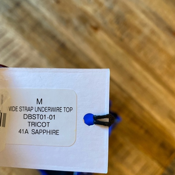 WeWoreWhat Underwire thick wide band bra bikini top Small blue sapphire - Picture 4 of 8